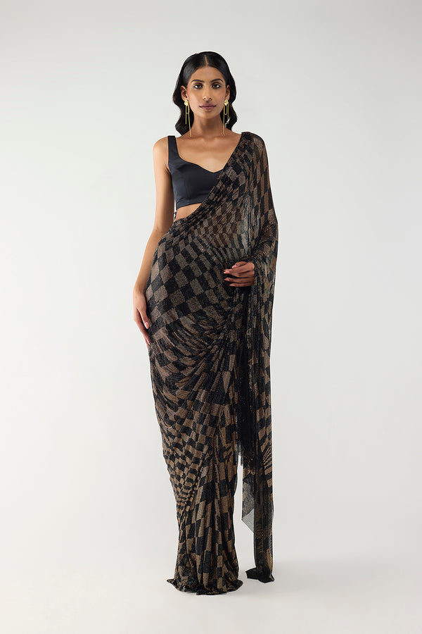 Astral Geometry Sari