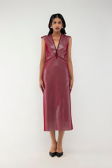 Midnight Mirror Sheath Dress - Red