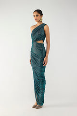 One-Shoulder Dress - Cerulean