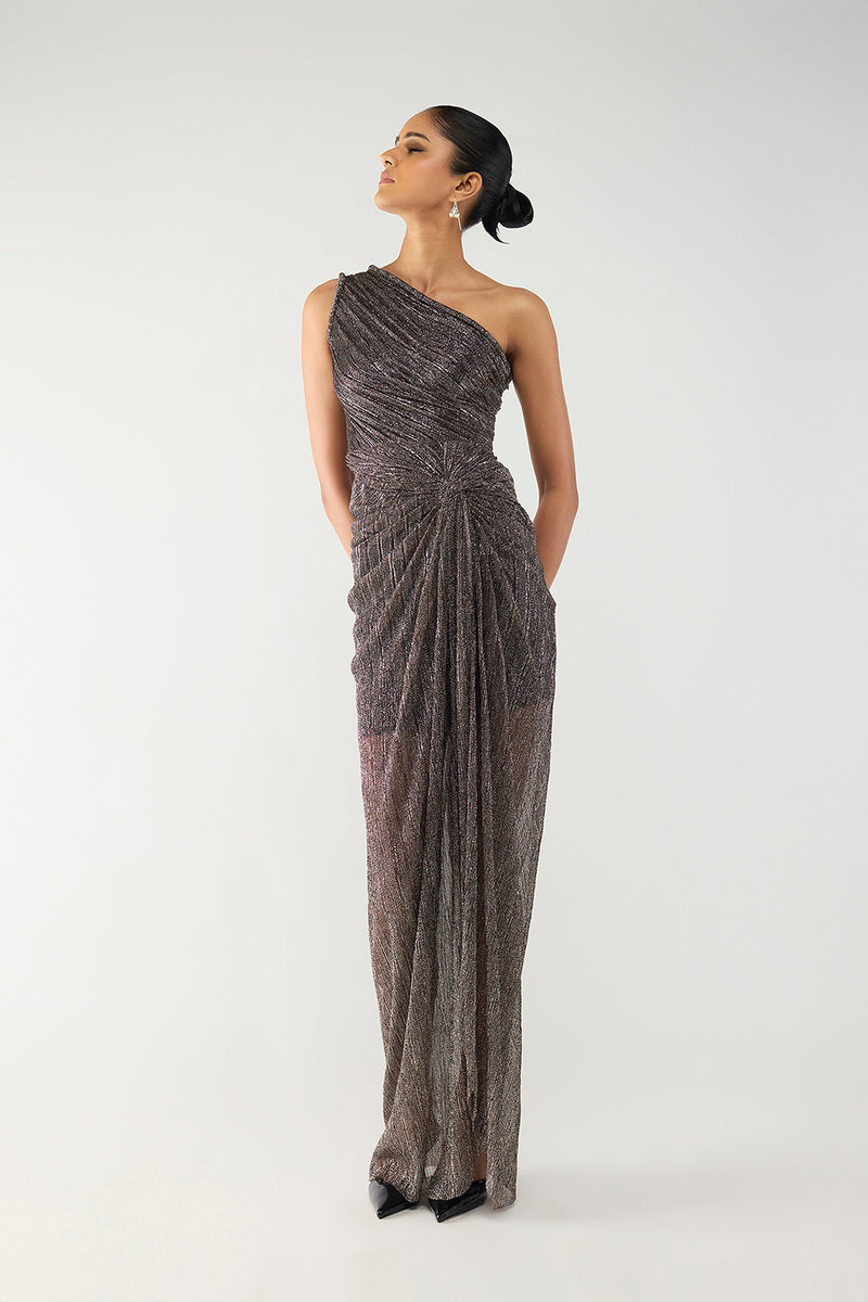 Bronze Drape Gown