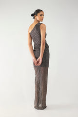 Bronze Drape Gown