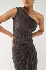 Bronze Drape Gown