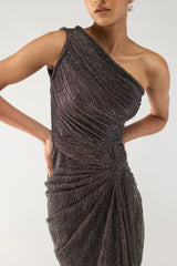Bronze Drape Gown