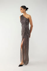 Bronze Drape Gown