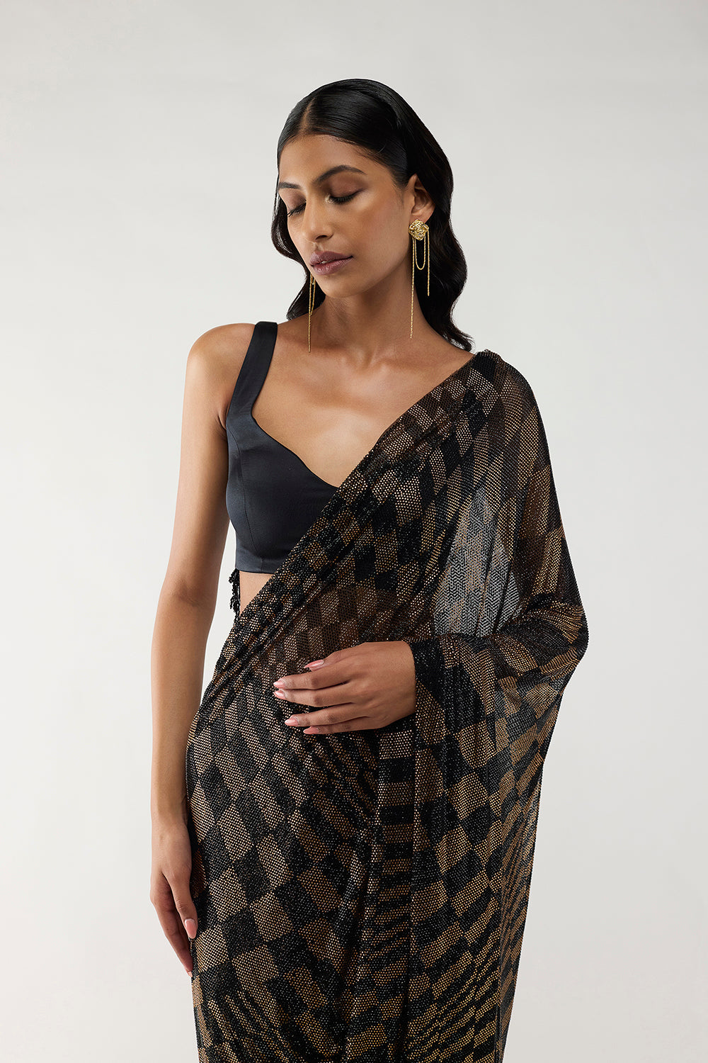 Astral Geometry Sari