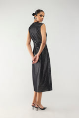Midnight Mirror Sheath Dress - Black