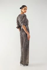 Gunmetal Wrap Jumpsuit