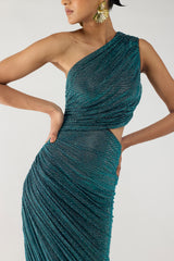 One-Shoulder Dress - Cerulean