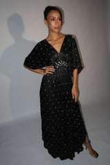 Kim Kaftan Dress in Midnight Black