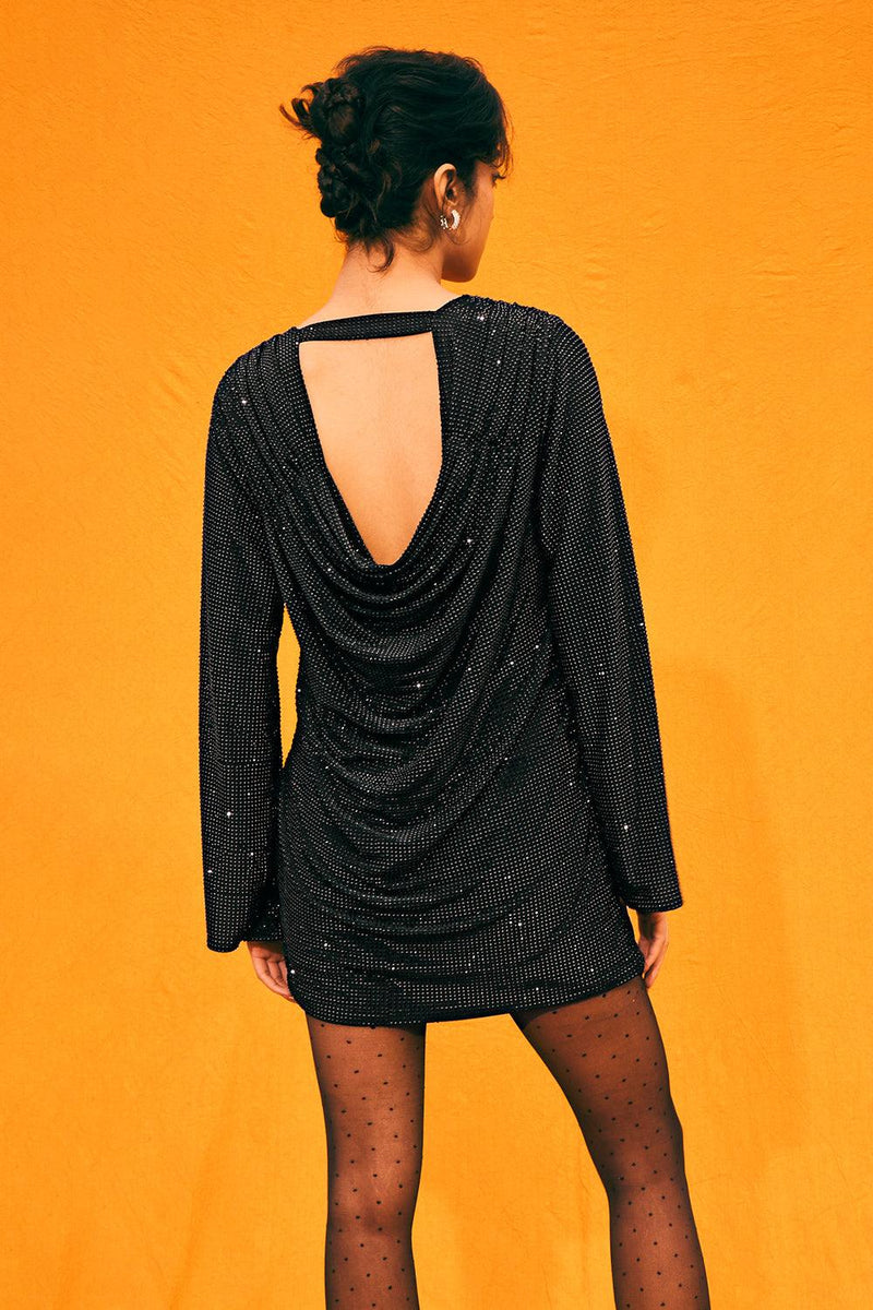Sia Dress in Midnight Black Kangana Trehan Sia Dress in Midnight Black Kangana Trehan