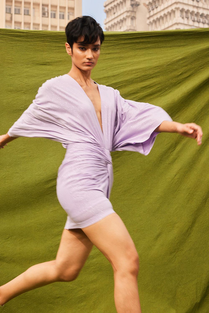 Val Dress in Lavender Gray