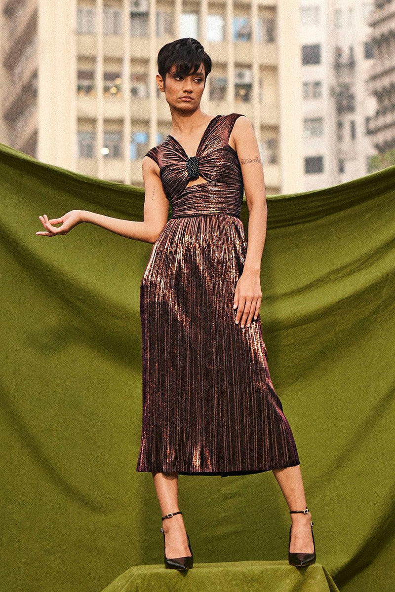 Eva Dress in Cocoa Brown – Kangana Trehan Eva Dress in Cocoa Brown – Kangana Trehan