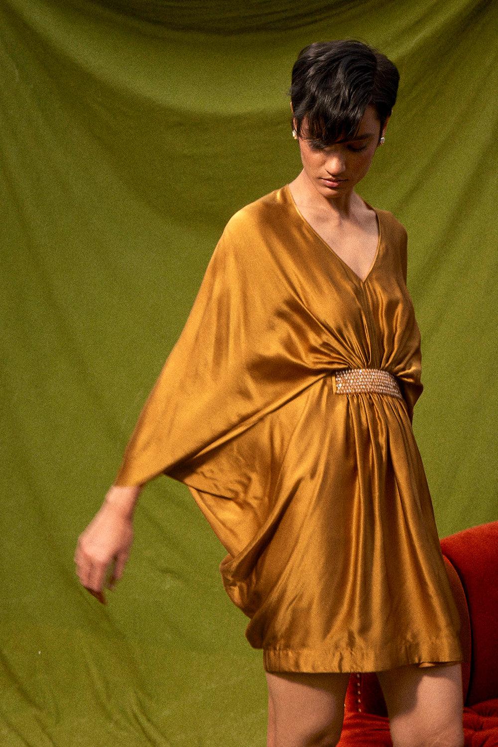 Ivy Dress in Mustard Gold