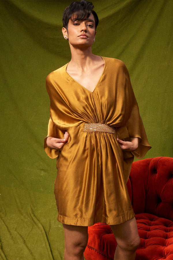 Ivy Dress in Mustard Gold