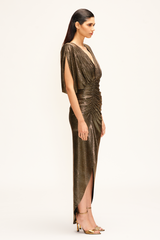 Zoe Dress in Copper Gold