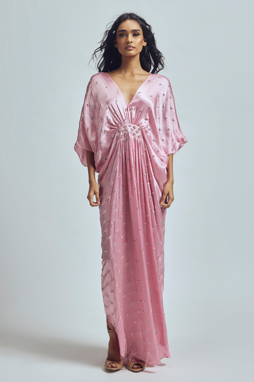 Satin Rose Kaftan
