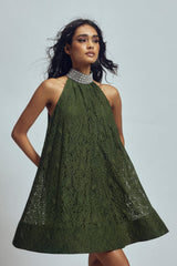 Olive Chantilly Dress