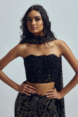 Noir Gilded Sari