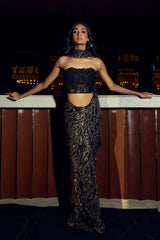 Noir Gilded Sari