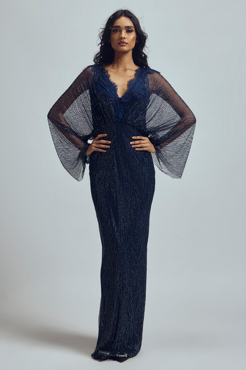 Midnight Blue Swarovski Kaftan