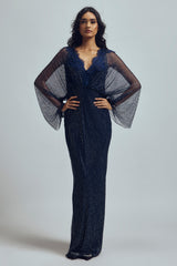 Midnight Blue Swarovski Kaftan