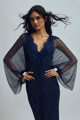 Midnight Blue Swarovski Kaftan