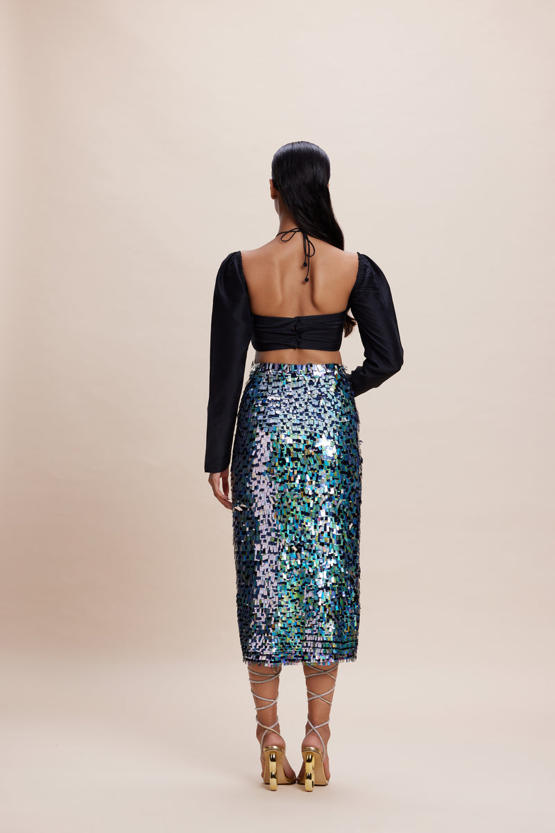 Blingy Slit Skirt