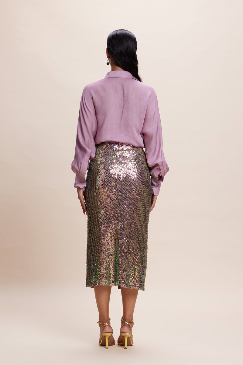 Blingy Slit Skirt