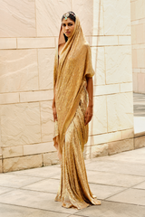 Gold Sequin Saree