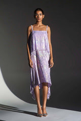 Lilac Metallic Jacquard Chandelier Dress